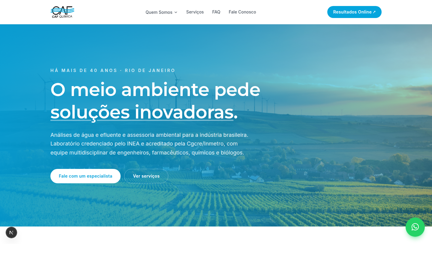 Preview do site Lite